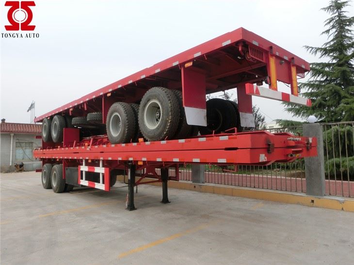 2axles flat bed poluprikolica