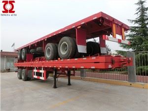 2axles flat bed poluprikolica